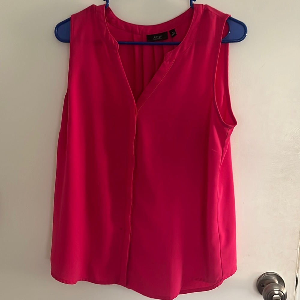 Hot Pink Sleeveless top.